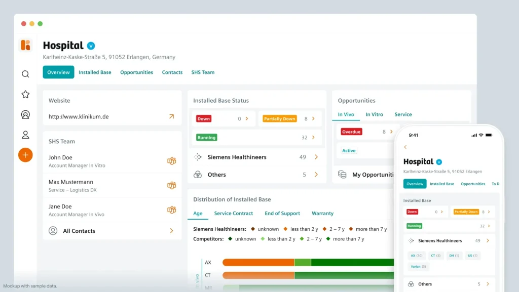 A picture showing the UI of the web and mobile app